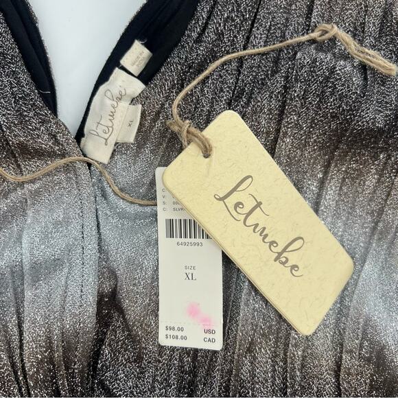 NWT Anthropologie Let Me Be Metallic Ombre Color Lightweight Sz XL - Picture 4 of 9